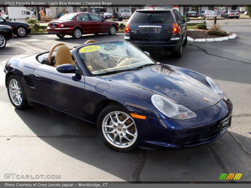 Lapis Blue Metallic / Savanna Beige 2003 Porsche Boxster