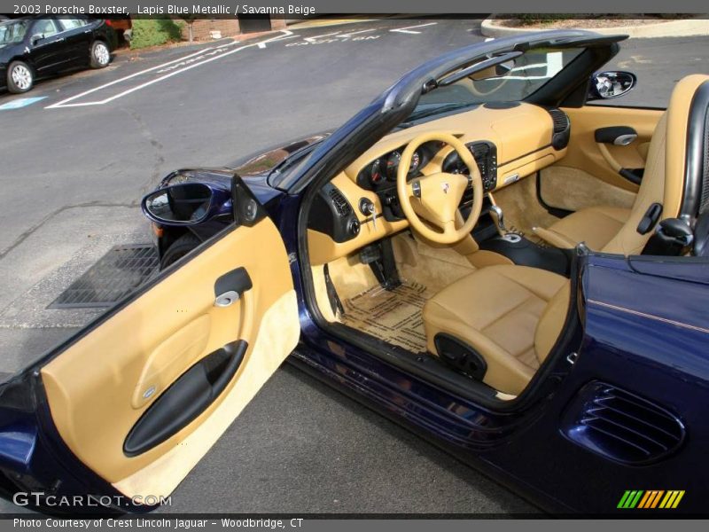 Lapis Blue Metallic / Savanna Beige 2003 Porsche Boxster