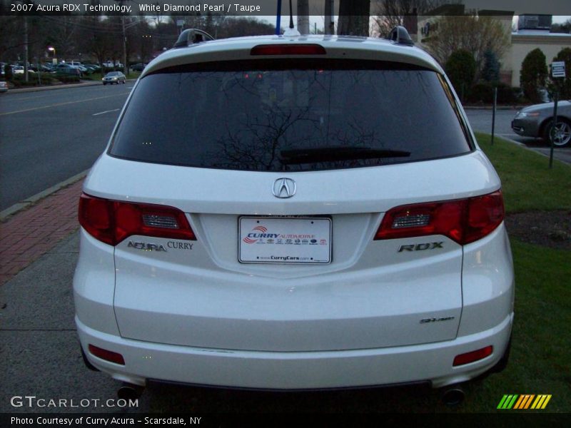 White Diamond Pearl / Taupe 2007 Acura RDX Technology