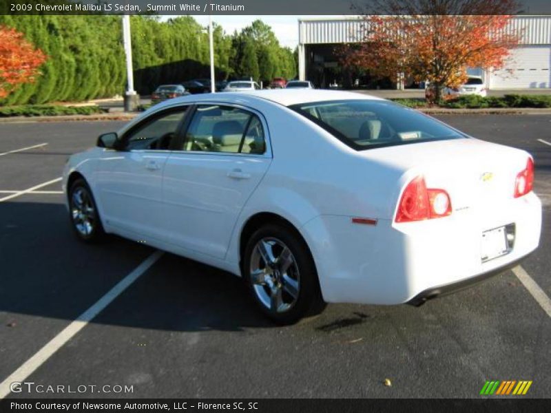 Summit White / Titanium 2009 Chevrolet Malibu LS Sedan