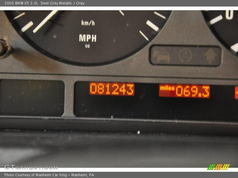 Steel Grey Metallic / Gray 2003 BMW X5 3.0i