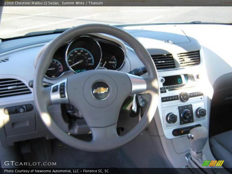 Summit White / Titanium 2009 Chevrolet Malibu LS Sedan