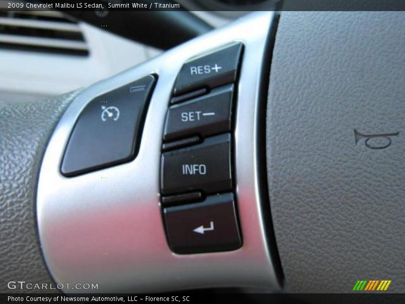 Summit White / Titanium 2009 Chevrolet Malibu LS Sedan