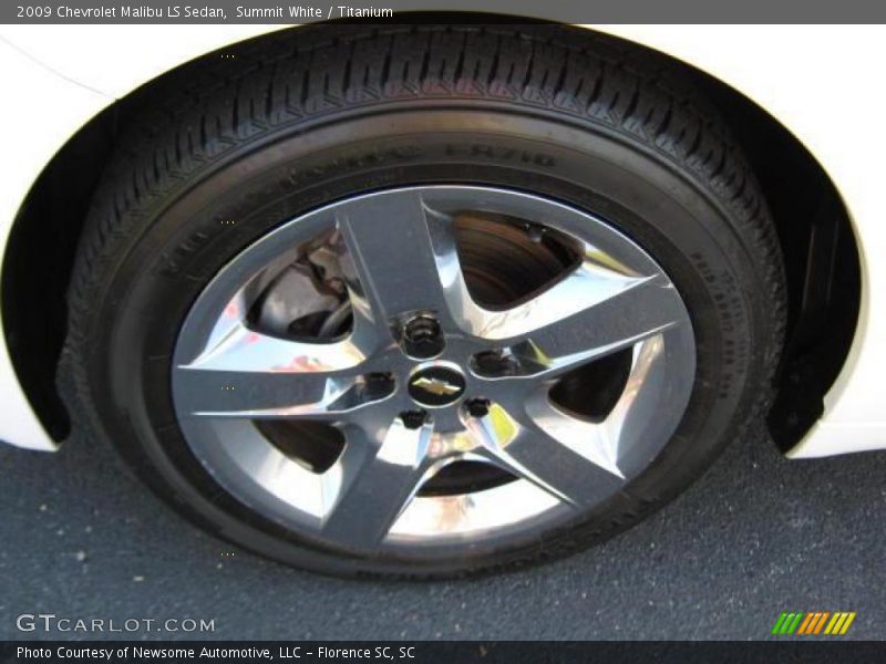 Summit White / Titanium 2009 Chevrolet Malibu LS Sedan