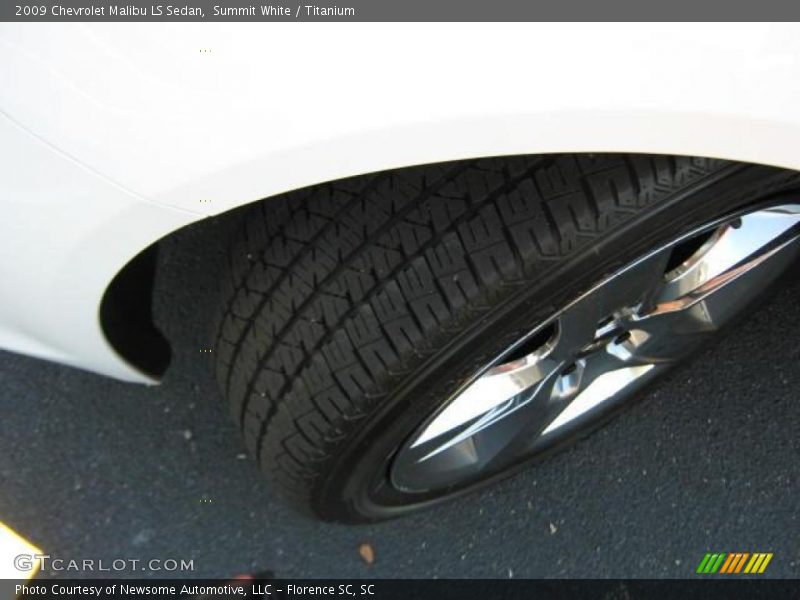 Summit White / Titanium 2009 Chevrolet Malibu LS Sedan
