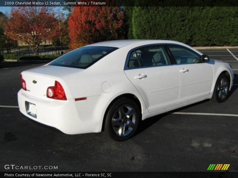 Summit White / Titanium 2009 Chevrolet Malibu LS Sedan