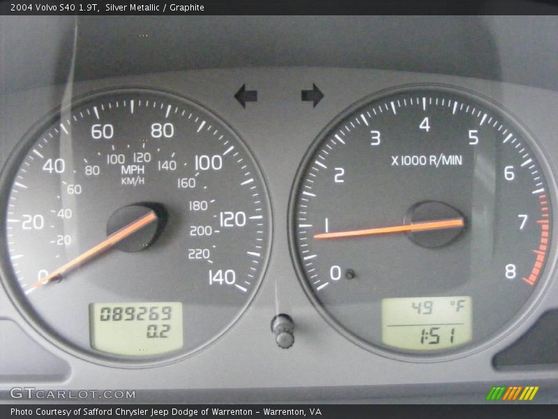 Silver Metallic / Graphite 2004 Volvo S40 1.9T