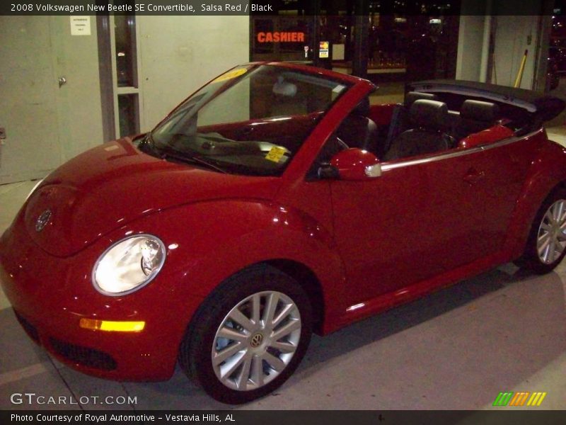 Salsa Red / Black 2008 Volkswagen New Beetle SE Convertible