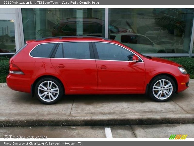 Salsa Red / Cornsilk Beige 2010 Volkswagen Jetta TDI SportWagen