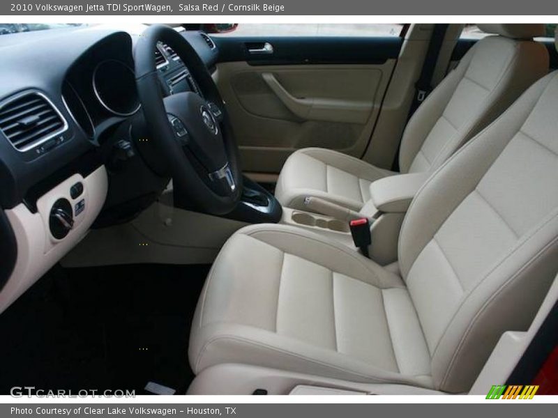 Salsa Red / Cornsilk Beige 2010 Volkswagen Jetta TDI SportWagen