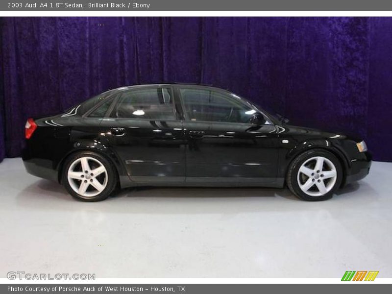 Brilliant Black / Ebony 2003 Audi A4 1.8T Sedan