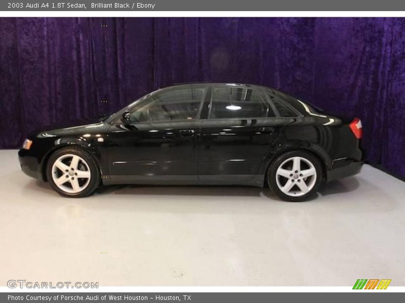 Brilliant Black / Ebony 2003 Audi A4 1.8T Sedan