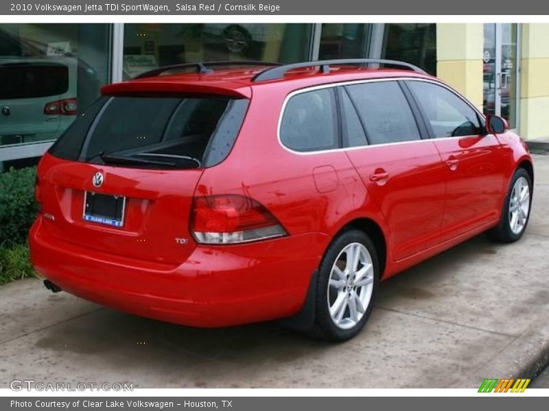Salsa Red / Cornsilk Beige 2010 Volkswagen Jetta TDI SportWagen