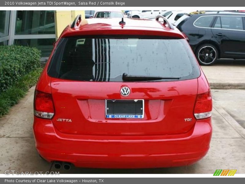 Salsa Red / Cornsilk Beige 2010 Volkswagen Jetta TDI SportWagen