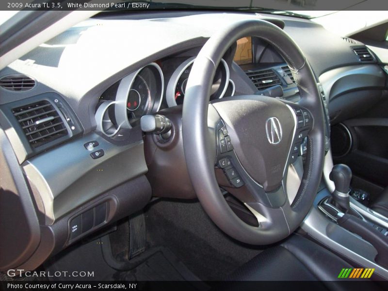 White Diamond Pearl / Ebony 2009 Acura TL 3.5