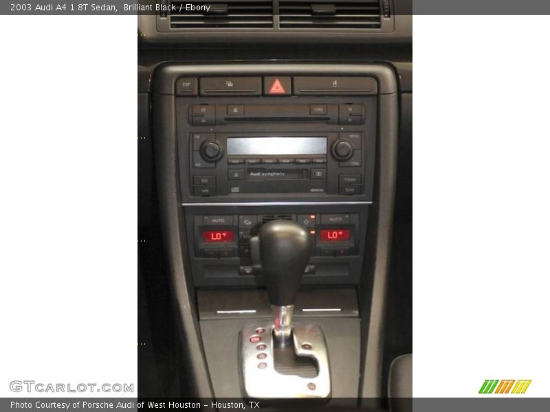 Brilliant Black / Ebony 2003 Audi A4 1.8T Sedan