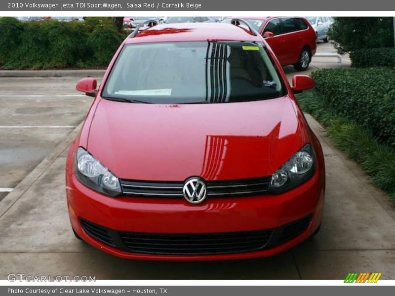 Salsa Red / Cornsilk Beige 2010 Volkswagen Jetta TDI SportWagen