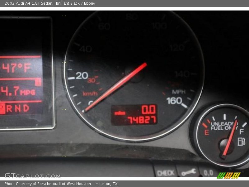 Brilliant Black / Ebony 2003 Audi A4 1.8T Sedan