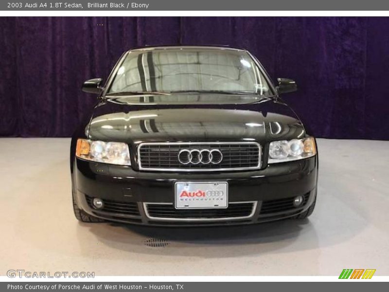 Brilliant Black / Ebony 2003 Audi A4 1.8T Sedan