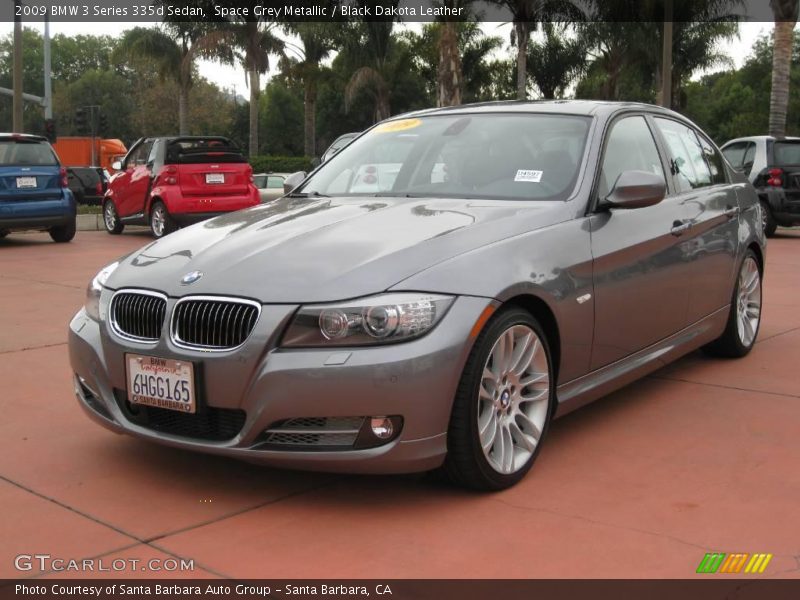 Space Grey Metallic / Black Dakota Leather 2009 BMW 3 Series 335d Sedan