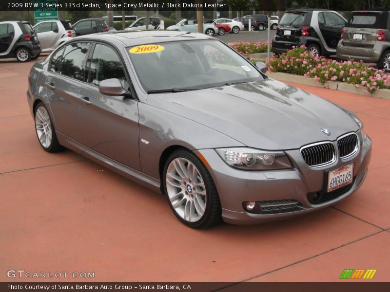 Space Grey Metallic / Black Dakota Leather 2009 BMW 3 Series 335d Sedan