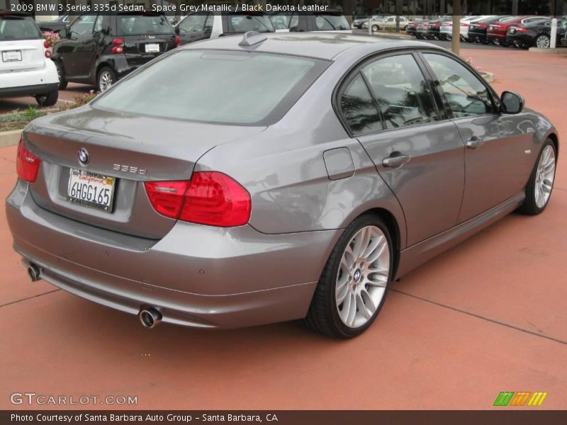 Space Grey Metallic / Black Dakota Leather 2009 BMW 3 Series 335d Sedan