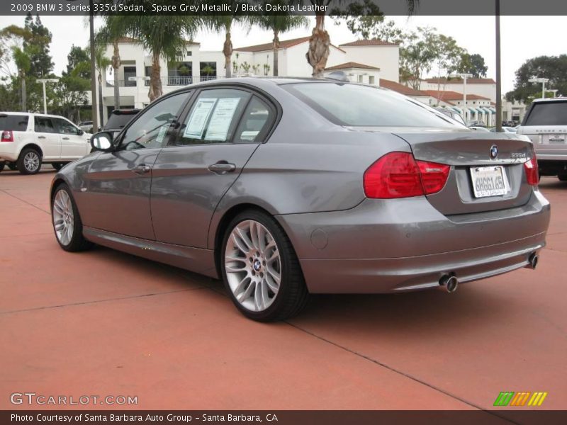 Space Grey Metallic / Black Dakota Leather 2009 BMW 3 Series 335d Sedan