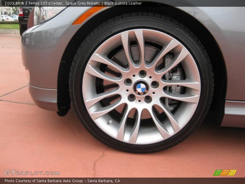 Space Grey Metallic / Black Dakota Leather 2009 BMW 3 Series 335d Sedan