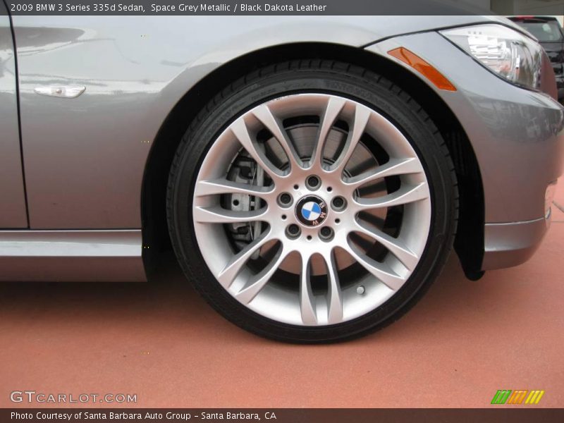 Space Grey Metallic / Black Dakota Leather 2009 BMW 3 Series 335d Sedan
