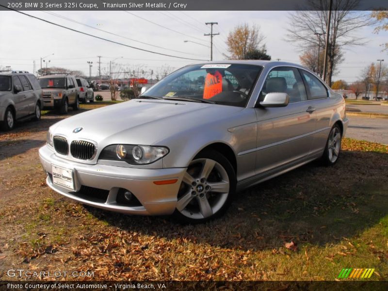 Titanium Silver Metallic / Grey 2005 BMW 3 Series 325i Coupe