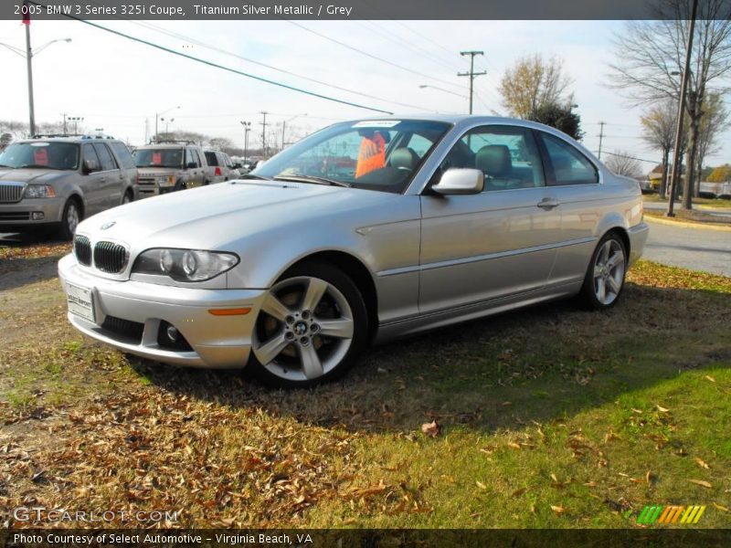 Titanium Silver Metallic / Grey 2005 BMW 3 Series 325i Coupe