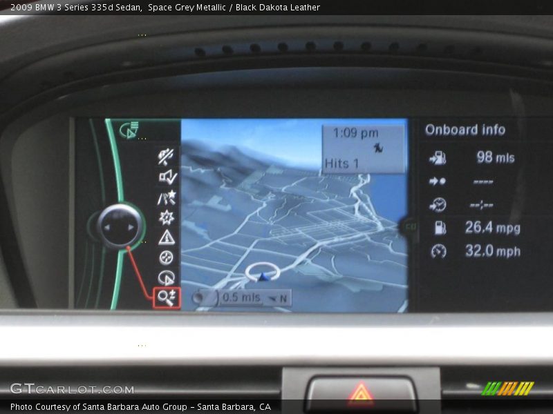 Space Grey Metallic / Black Dakota Leather 2009 BMW 3 Series 335d Sedan