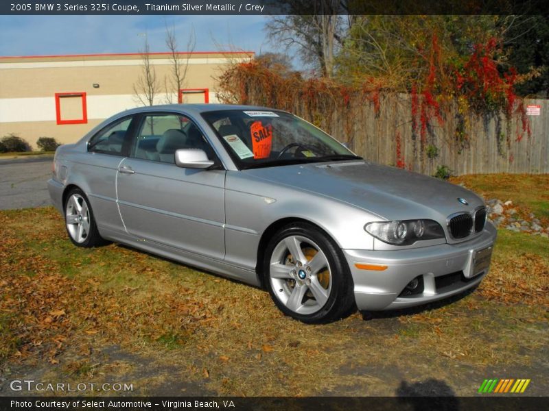 Titanium Silver Metallic / Grey 2005 BMW 3 Series 325i Coupe