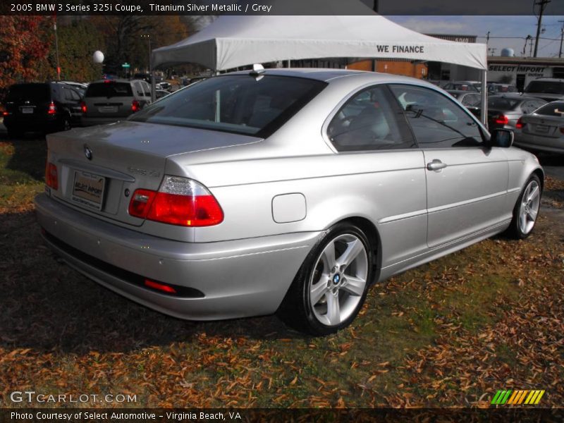 Titanium Silver Metallic / Grey 2005 BMW 3 Series 325i Coupe