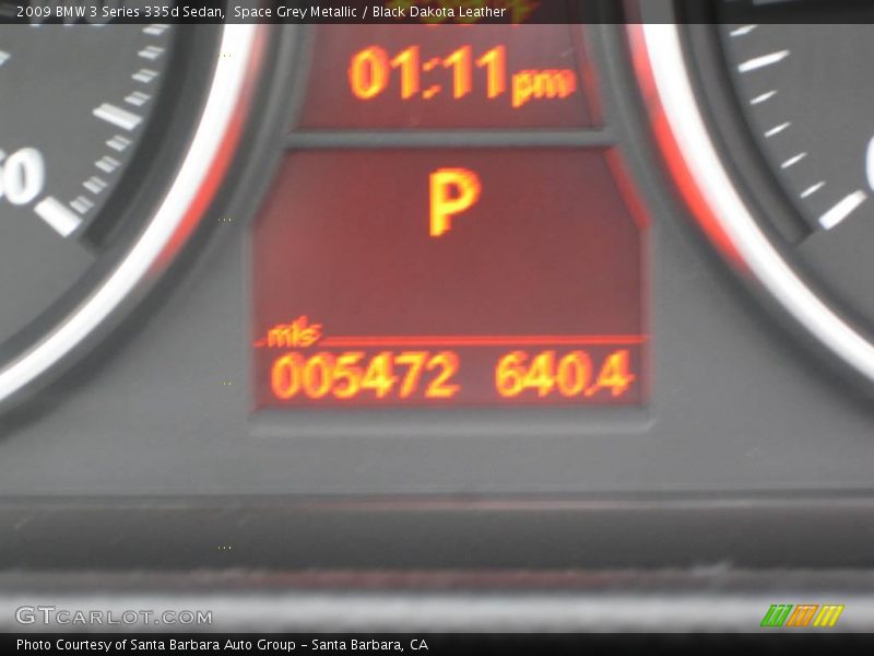 Space Grey Metallic / Black Dakota Leather 2009 BMW 3 Series 335d Sedan