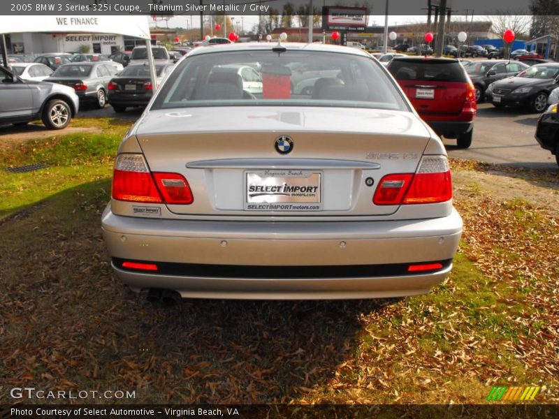 Titanium Silver Metallic / Grey 2005 BMW 3 Series 325i Coupe