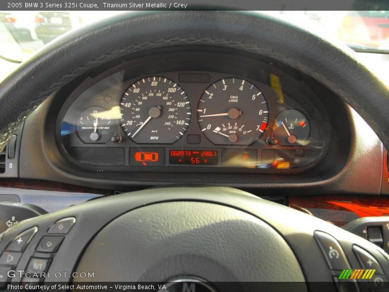 Titanium Silver Metallic / Grey 2005 BMW 3 Series 325i Coupe