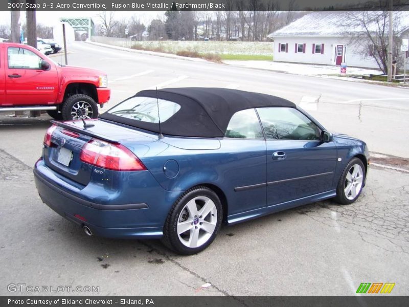 Fusion Blue Metallic / Parchment/Black 2007 Saab 9-3 Aero Convertible
