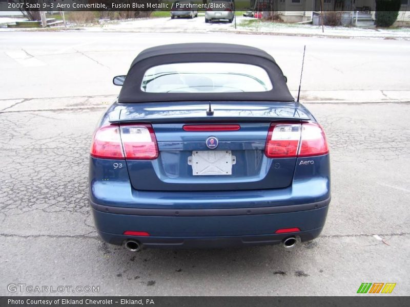Fusion Blue Metallic / Parchment/Black 2007 Saab 9-3 Aero Convertible