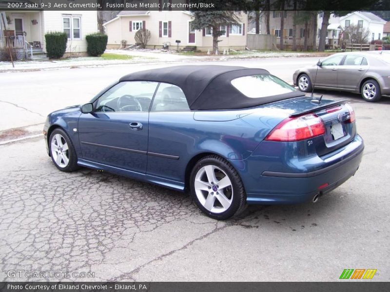 Fusion Blue Metallic / Parchment/Black 2007 Saab 9-3 Aero Convertible