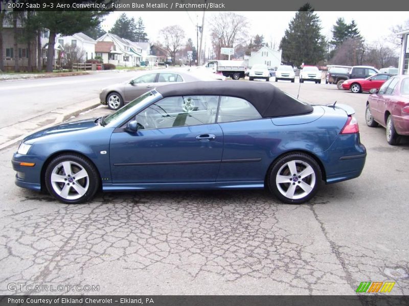 Fusion Blue Metallic / Parchment/Black 2007 Saab 9-3 Aero Convertible