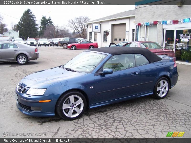 Fusion Blue Metallic / Parchment/Black 2007 Saab 9-3 Aero Convertible