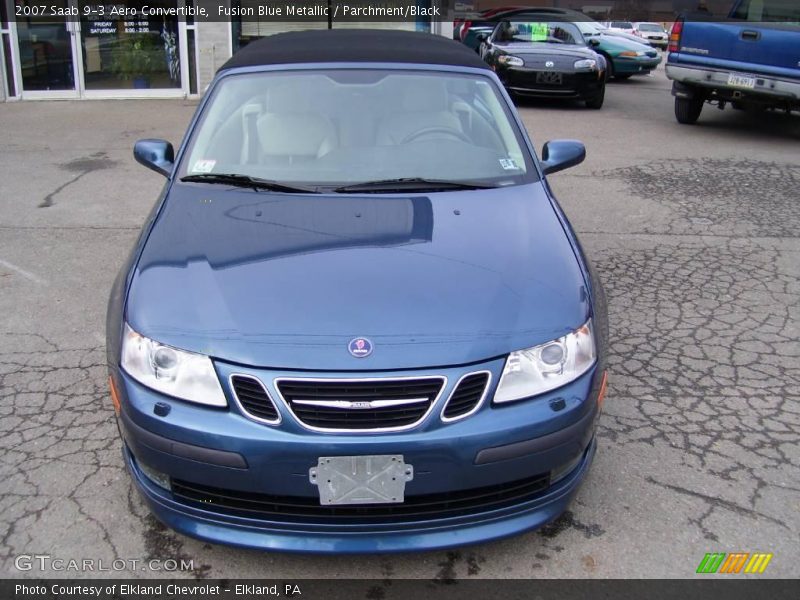 Fusion Blue Metallic / Parchment/Black 2007 Saab 9-3 Aero Convertible