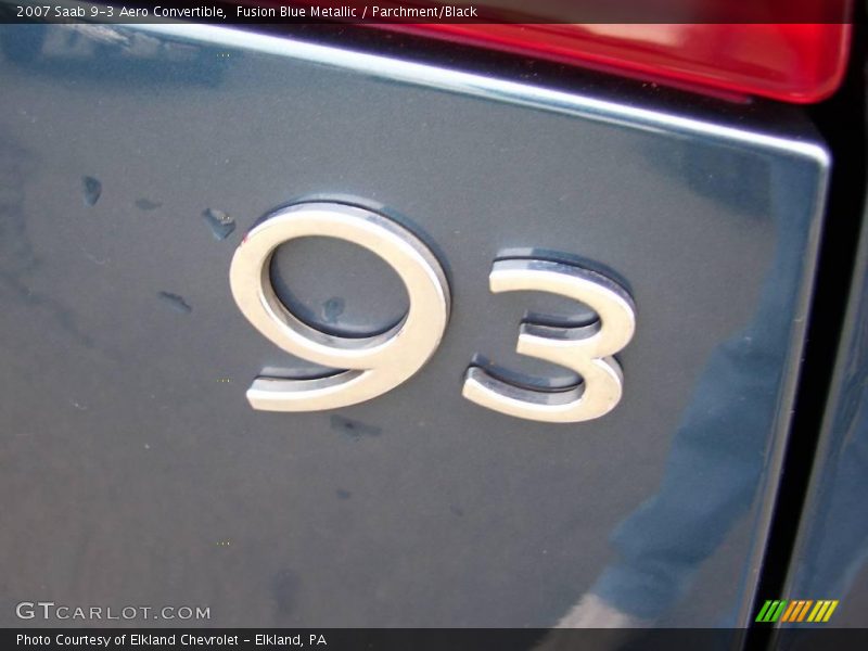Fusion Blue Metallic / Parchment/Black 2007 Saab 9-3 Aero Convertible