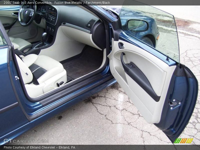 Fusion Blue Metallic / Parchment/Black 2007 Saab 9-3 Aero Convertible