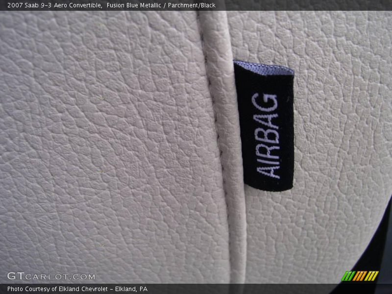 Fusion Blue Metallic / Parchment/Black 2007 Saab 9-3 Aero Convertible
