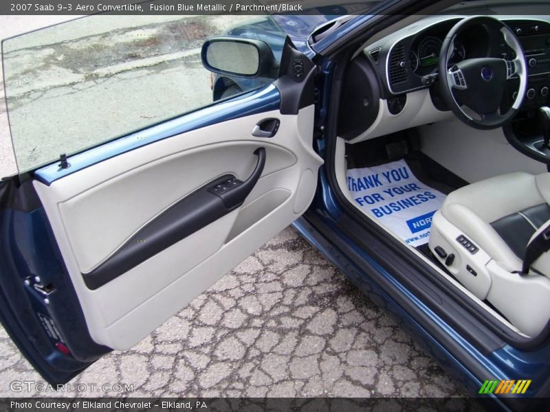 Fusion Blue Metallic / Parchment/Black 2007 Saab 9-3 Aero Convertible