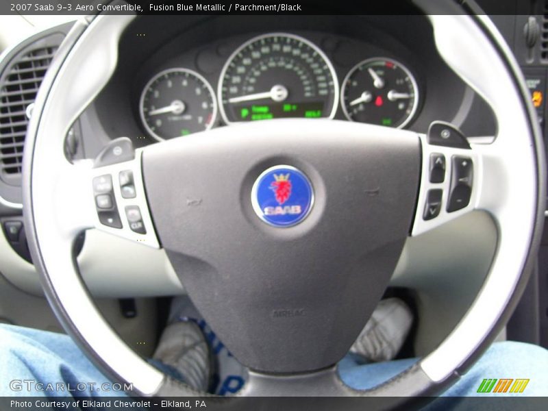 Fusion Blue Metallic / Parchment/Black 2007 Saab 9-3 Aero Convertible