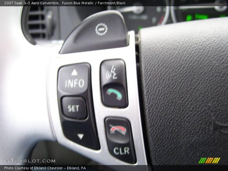 Fusion Blue Metallic / Parchment/Black 2007 Saab 9-3 Aero Convertible