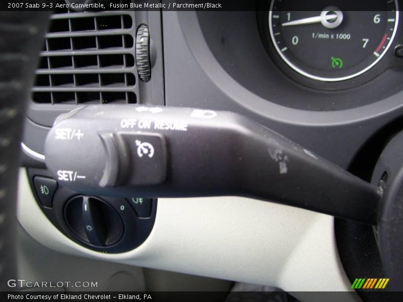 Fusion Blue Metallic / Parchment/Black 2007 Saab 9-3 Aero Convertible